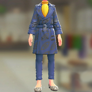 Dessert du jour トレンチコート&パンツセット ワイズアイブルー|イエロー×ブルー 8000円