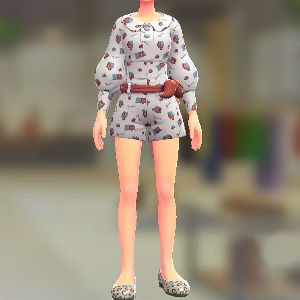 KiraKiraLiy ロンパース&ベルトセット スイートホワイト|レッド 8000円