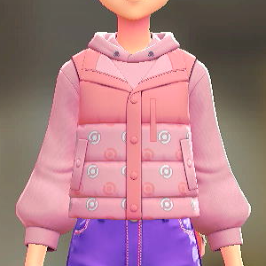 Pinceau ダウンベスト&パーカーセット モンボがらピンク|ベビーピンク 3000円