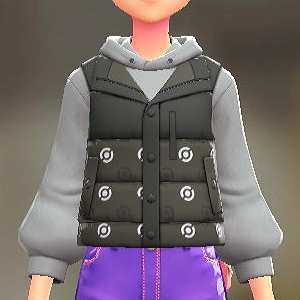 Pinceau ダウンベスト&パーカーセット モンボがらブラック|ライトグレー 3000円