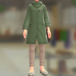 モッズコート＆パンツセット モスグリーン｜ベージュ 3500円