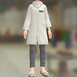 モッズコート＆パンツセット ホワイト｜グレー 3500円