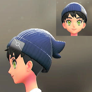 リブあみニットキャップ ブルー 1400円