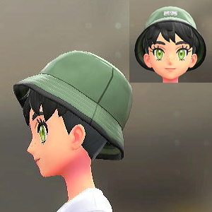 バイカラーバケットハット	モスグリーン	1600円