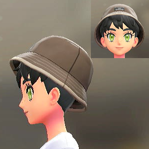 バイカラーバケットハット	ダークブラウン	1600円