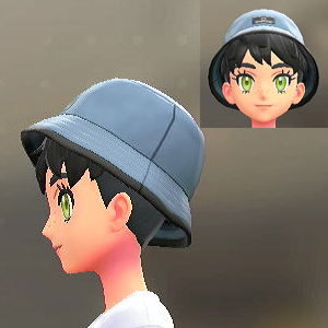 バイカラーバケットハット	スモーキーブルー	1600円