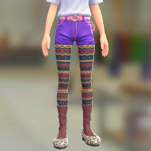 がらタイツ＆ソックスセット	ジオメトリーレッド｜レッド	600円