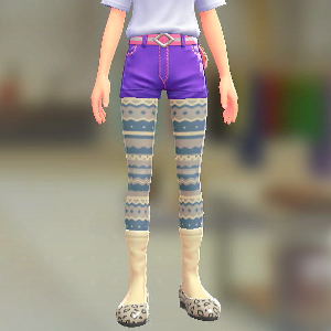 がらタイツ＆ソックスセット	ジオメトリーブルー｜アイボリー	600円