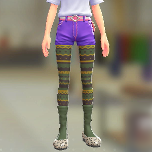 がらタイツ＆ソックスセット	ジオメトリーグリーン｜グリーン	600円