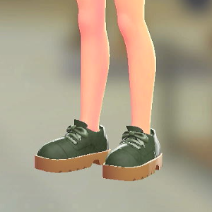 レースアップシューズ モスグリーン 2200円