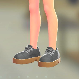 レースアップシューズ グレー 2200円