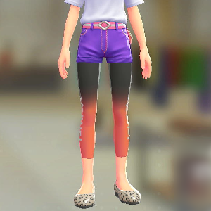 DENSOKU グラデ8分丈レギンス ブラック×オレンジ 900円