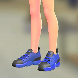 DENSOKU ミッドカットスニーカー ブルー×ブラック 4000円