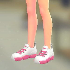 DENSOKU ミッドカットスニーカー ホワイト×ピンク 4000円