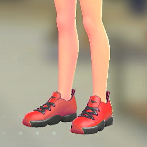 DENSOKU ミッドカットスニーカー レッド×ブラック 4000円