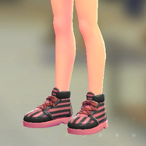 KiraKiraLiy ボーダーハイカットスニーカー くろももボーダー 4300円