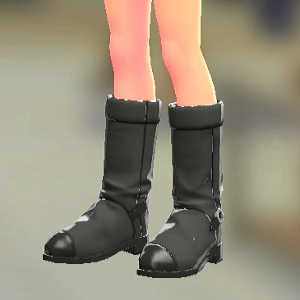 Dessert du jour エナメルトゥロングブーツ ブラック 5000円