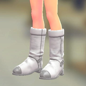 Dessert du jour エナメルトゥロングブーツ ホワイト 5000円