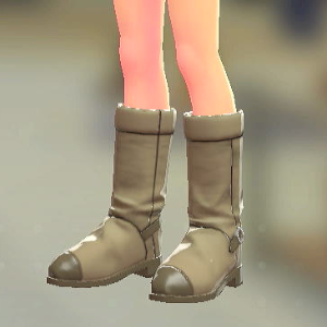 Dessert du jour エナメルトゥロングブーツ ベージュ 5000円