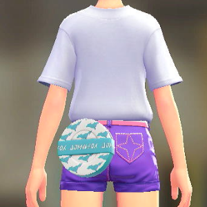 DENSOKU デンソクロゴサークルポーチ ホワイト×ブルー 3500円