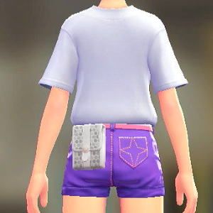 Dessert du jour スパンコールスクエアポーチ ホワイト 3500円