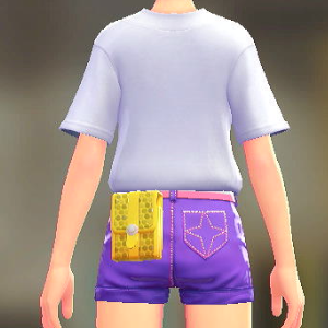 Dessert du jour スパンコールスクエアポーチ イエロー 3500円