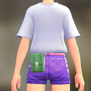 Dessert du jour スパンコールスクエアポーチ グリーン 3500円