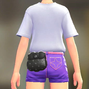 Dessert du jour スパンコールボアポーチ ブラック 4000円