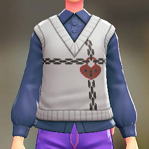 KiraKiraLiy ニットベスト&ブラウスセット ホワイト×レッド|ブルー 6800円