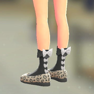 KiraKiraLiy ボーンリボンソックス ブラック×ホワイト 1000円