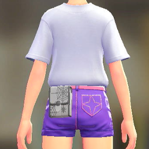 KiraKiraLiy くものすスクエアポーチ ホワイト 4500円