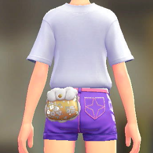 KiraKiraLiy はながらボアポーチ イエロー 4000円