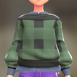 セーター＆シャツセット	グリーンチェック｜ブルーグレー	3000円