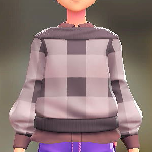 セーター＆シャツセット	ピンクチェック｜オールドローズ	3000円