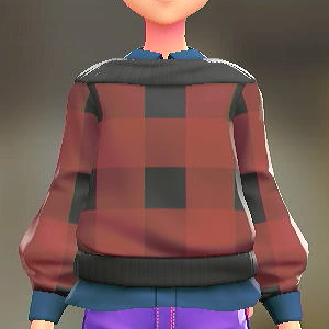 セーター＆シャツセット	レッドチェック｜ブルー	3000円