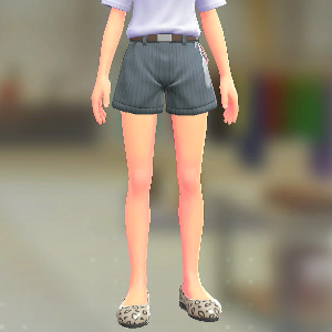ショートパンツセット	ブルーグレー｜ダークブラウン	2100円
