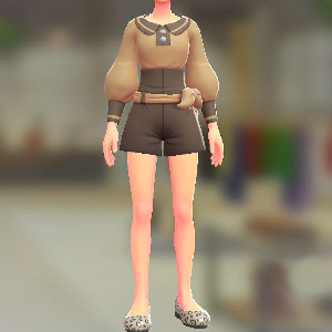 ロンパース＆ベルトセット	レトロブラウン｜キャメル	4500円