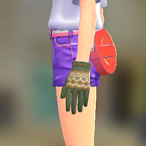 ジオメトリーニットグローブ	モスグリーン	1000円