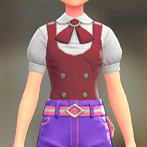 BRAVELY ベスト&リボンブラウスセット ワインレッド|ホワイト×レッド 8000円