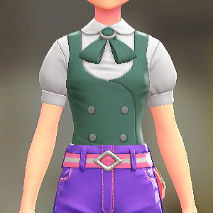 BRAVELY ベスト&リボンブラウスセット グリーン|ホワイト×グリーン 8000円