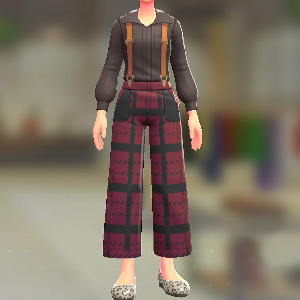 BRAVELY サスペンダーパンツセット ブレイブリーレッド|ダークブラウン 9800円