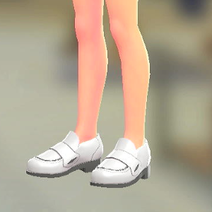 BRAVELY レザーローファー ホワイト 5800円