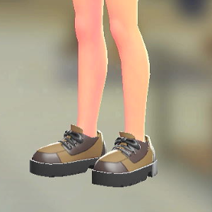 BRAVELY レースアップシューズ キャメル×ブラウン 6200円