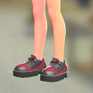 BRAVELY レースアップシューズ レッド×ブラック 6200円