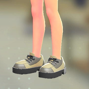 BRAVELY レースアップシューズ ベージュ×グレー 6200円