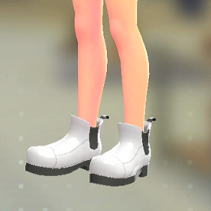 BRAVELY サイドゴアブーツ ホワイト 6600円