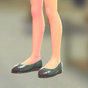 BRAVELY チェックがらパンプス ブレイブリーグリーン 5500円