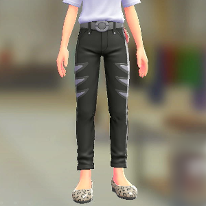 Dessert du jour スキニーパンツセット ダークブラック|グレー 7000円