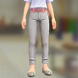 Dessert du jour スキニーパンツセット ホワイト|ビビッドオレンジ 6600円