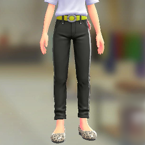 Dessert du jour スキニーパンツセット ブラック|ライムイエロー 6600円